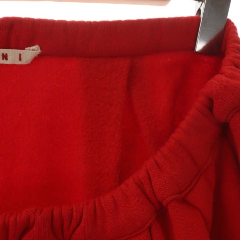 マルニ MARNI コットン ギャザーフレア スカート ミモレ丈 ロング 38 赤 レッド /CX ■OS レディース_画像5