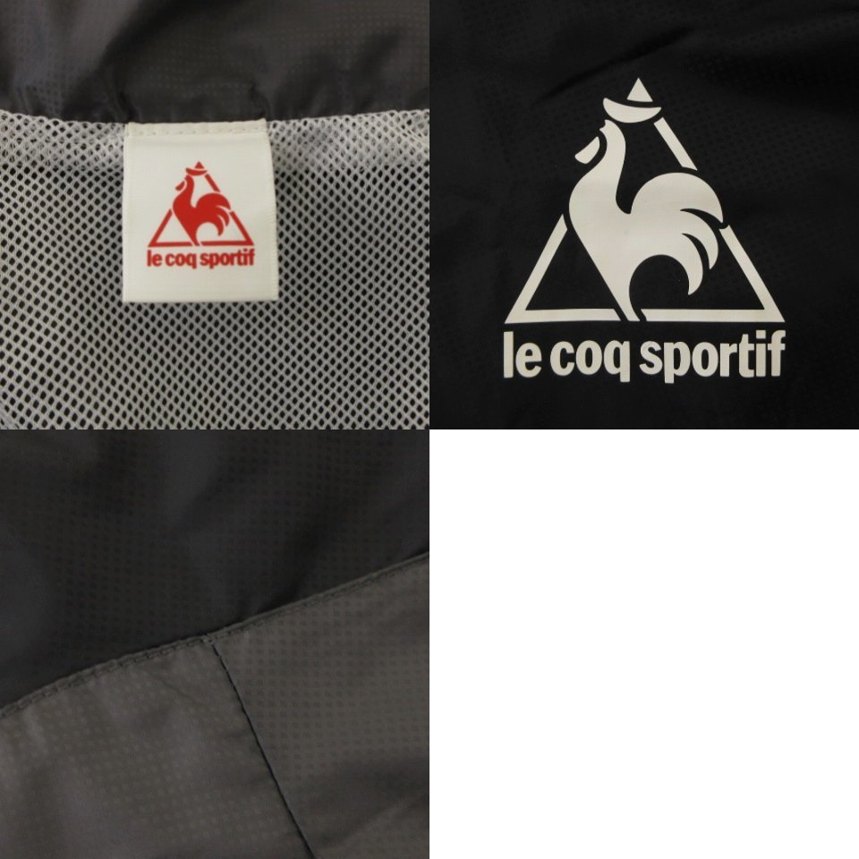 ルコックスポルティフ le coq sportif ウインドブレーカー ジャケット ジップアップ プリント ブラック グレー O アウター ■ECS メンズの画像7