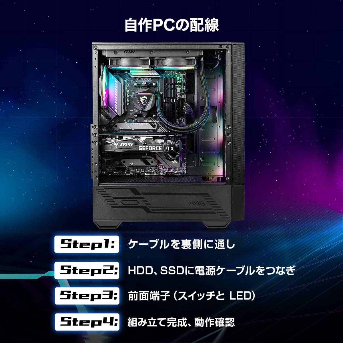 日本製 静音モデル 一年保証 新品MSI Corei7 14700KF/32G DDR5/SSD1000G(NVMe)/RTX4070  12G/Win11 Pro/Office2021