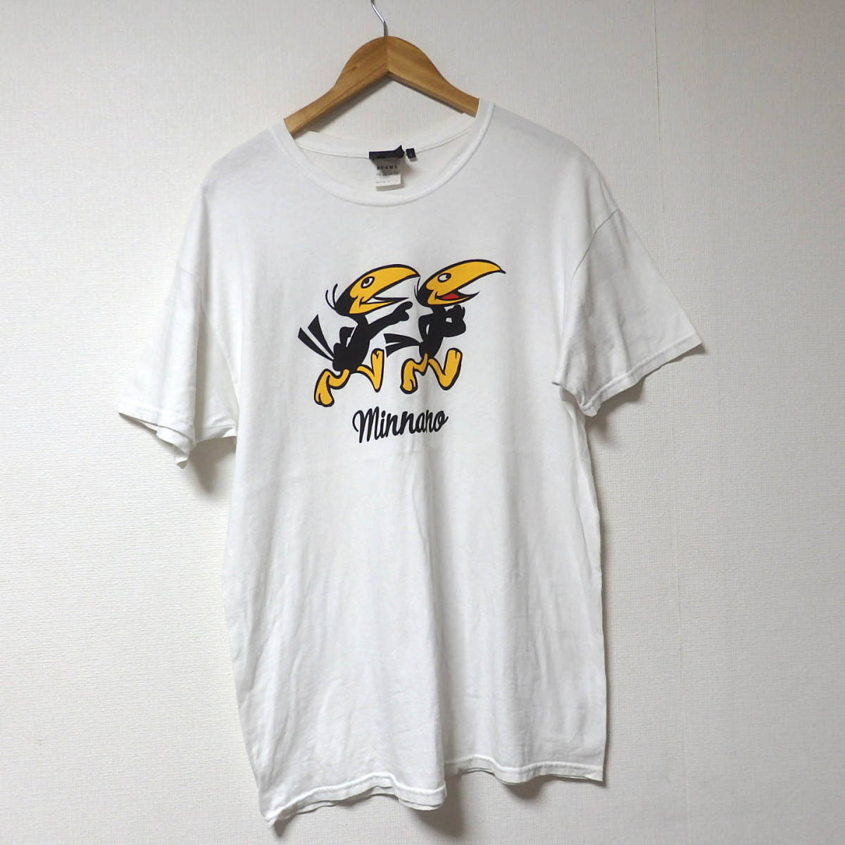 [ free shipping ] Beams ×MIN-NANO(min nano ) T-shirt /BEAMS L size with defect 