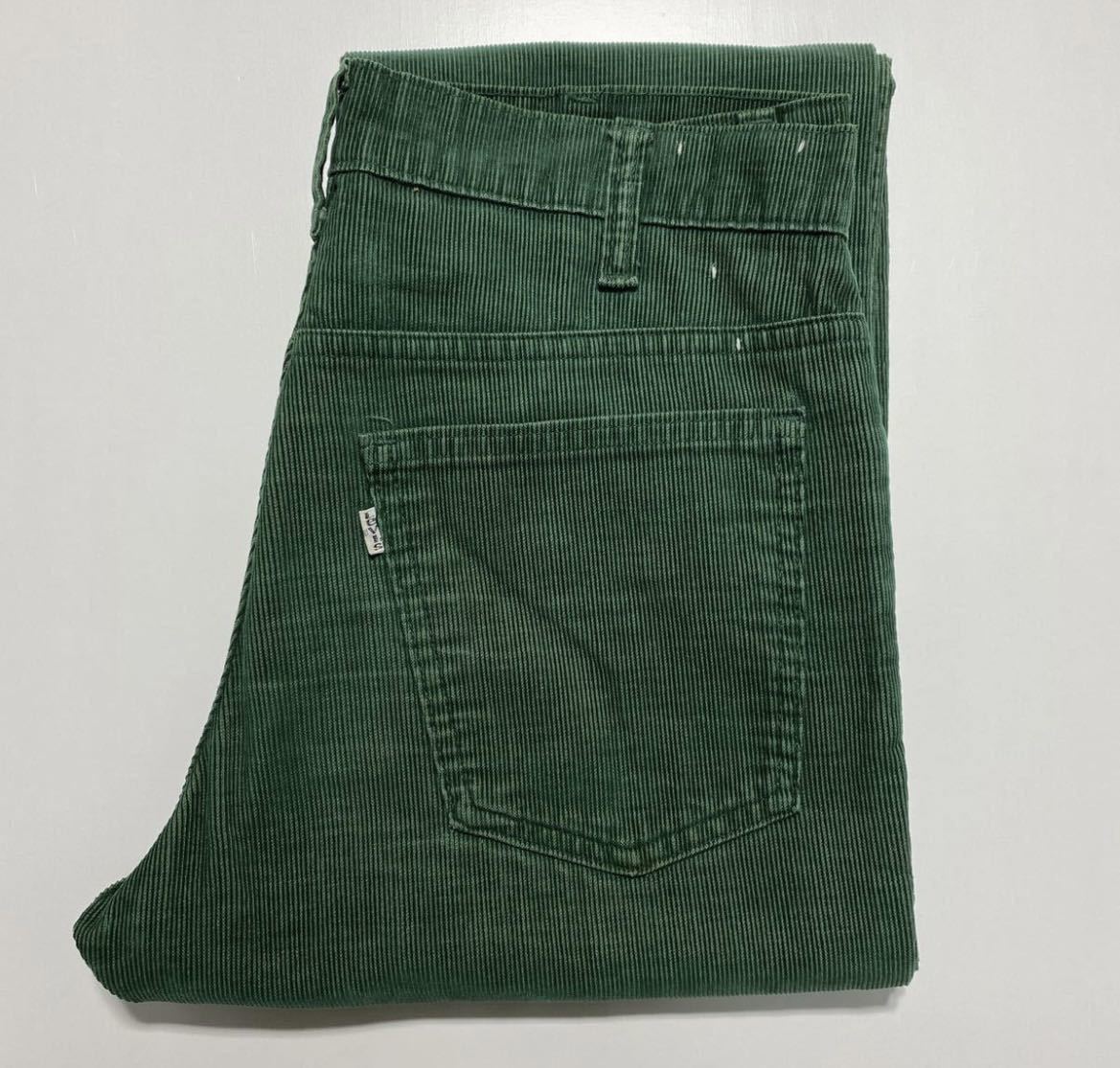 【W33/L32】80s Levi's 519 Corduroy Pants Green 42TALON 80年代 リーバイス コーデュロイ パンツ グリーン 42 タロン