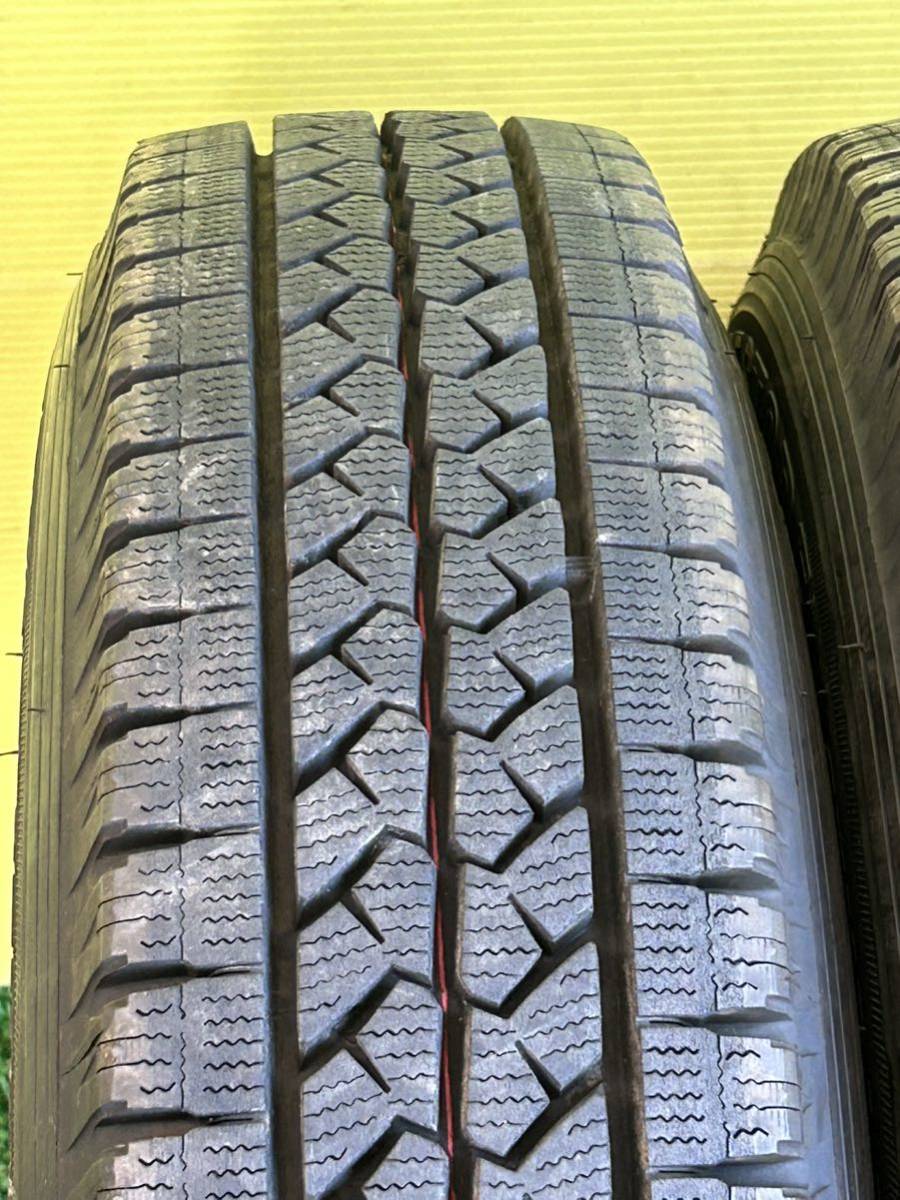 155/80R14 88/86N LT 2022年スタッドレス ブリヂストンブリザックVL1 ４本セット　刻印AL 4穴 PCD100 ET+39 14×5J ハブ54プロボックス_画像10