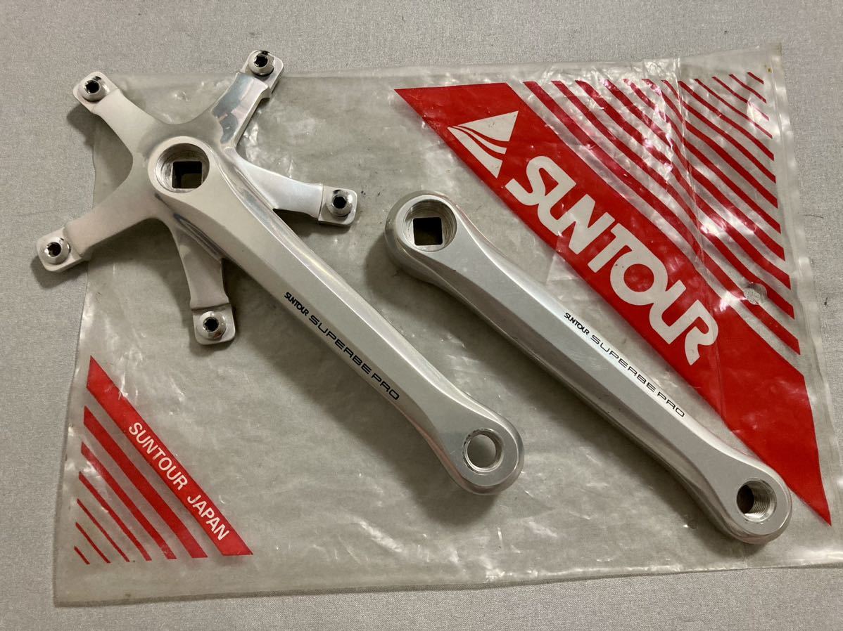 新古 サンツアー シュパーブプロ クランク 170mm pcd130 suntour 新古 サンツアー シュパーブプロ クランク 170mm pcd130 suntour