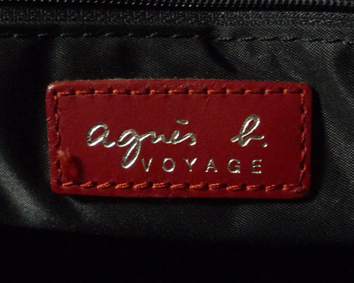  Agnes B boya-juagnes b. VOYAGE leather velour black red shoulder .. shoulder handbag lady's 