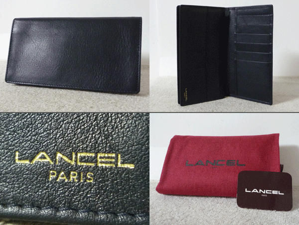 ☆美品☆　ランセル　LANCEL　レザー　ダークブルー系　濃紺系　長財布　札入れ　ロングウォレット　メンズ_画像2