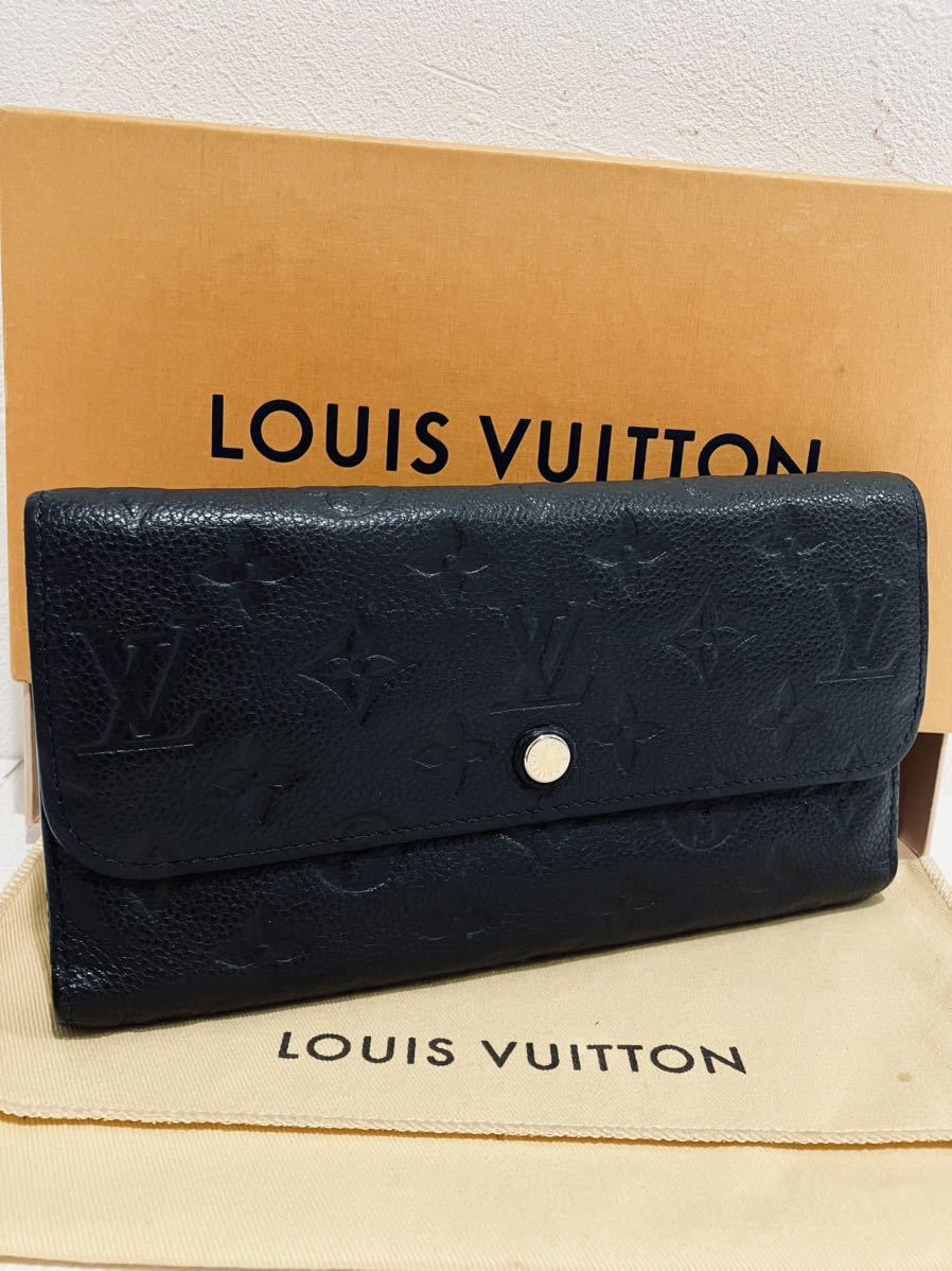 高い素材】 LOUIS VUITTON ブラック 黒 ポルトフォイユ 長財布 アン