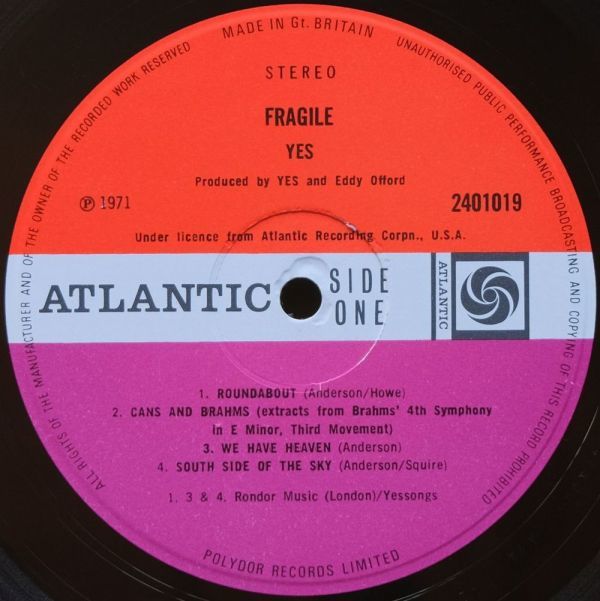 Yes - Fragile 2401019 UK盤 LP_画像8