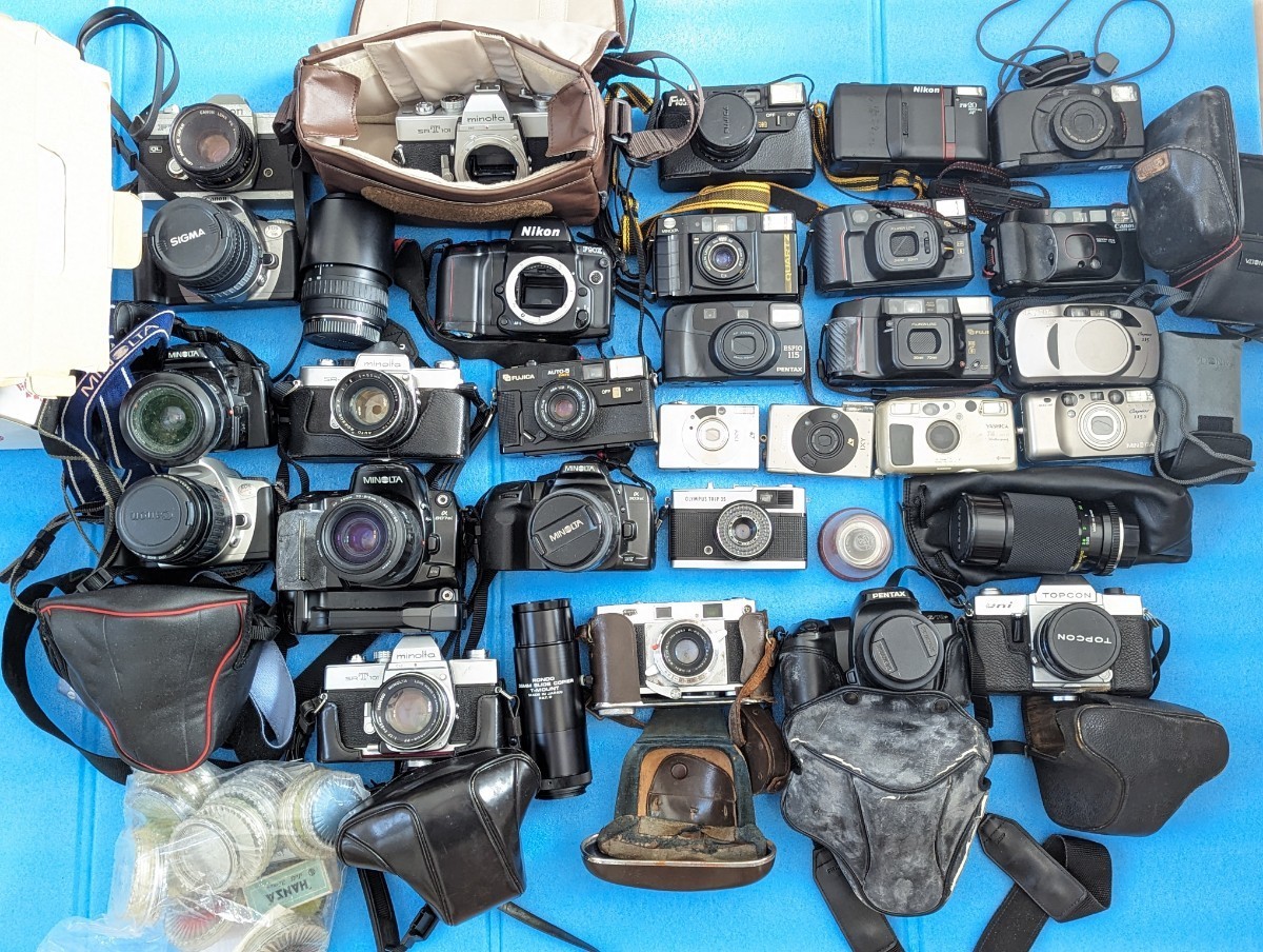 激安店舗 フィルムカメラ☆大量 MINOLTA まとめて TOPCONなど☆レンズ