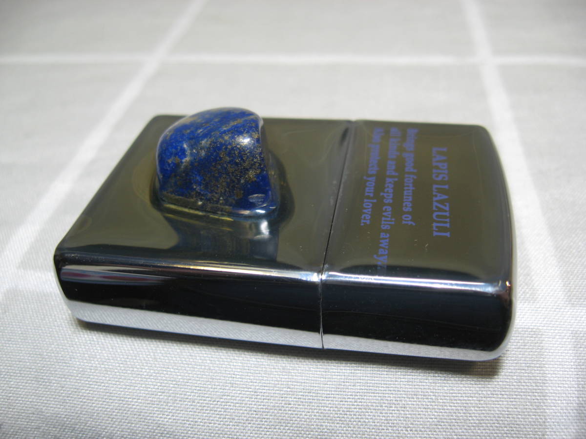 Zippo ジッポライター パワーストーンシリーズ LAPIS LAZULI ラピスラズリ 2003年 美品_画像2