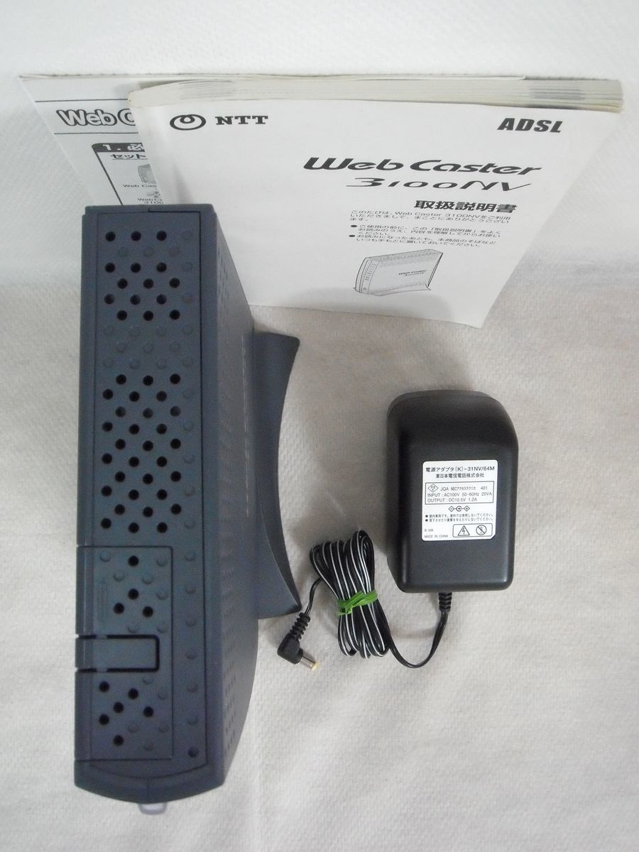 [中]東日本電信電話 NTT東日本 無線LAN機能付きADSLモデム内臓ルーター Web Caster 3100NV WBC_画像2