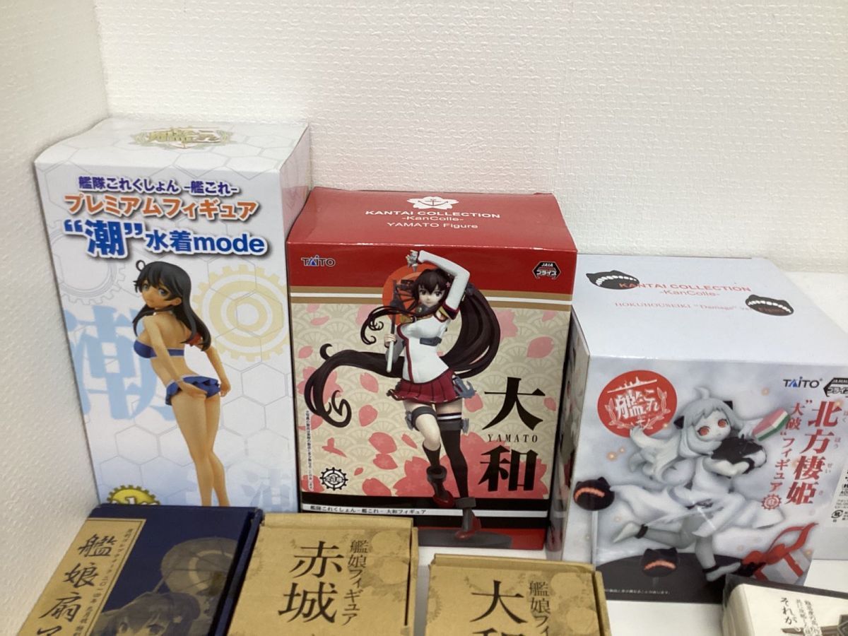 【同梱不可/現状】 艦隊これくしょん 艦これ グッズ まとめ売り 大和 潮 北方棲姫 他 フィギュア タオル バスタオル 扇子 Blu-ray 他_画像2