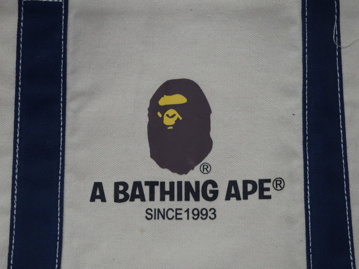 A BATHING APE カレッジ ロゴ トートバッグ　自宅保管品_画像5