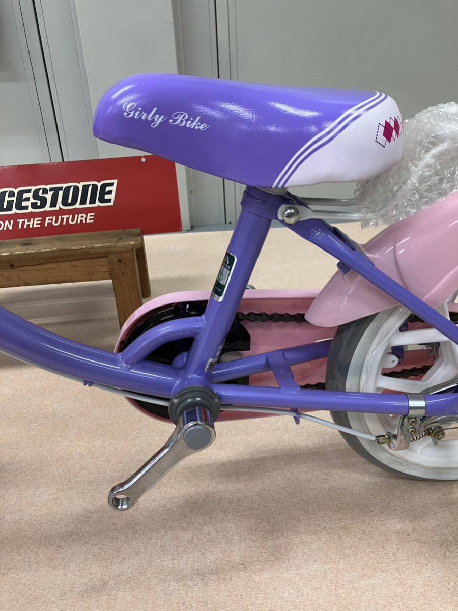 【未使用】BRIDGESTONE ブリヂストン 子ども用自転車 補助輪 14インチ エコキッズカラフル EKC14 [ラベンダー&ピンク]【新品】管－18_画像4