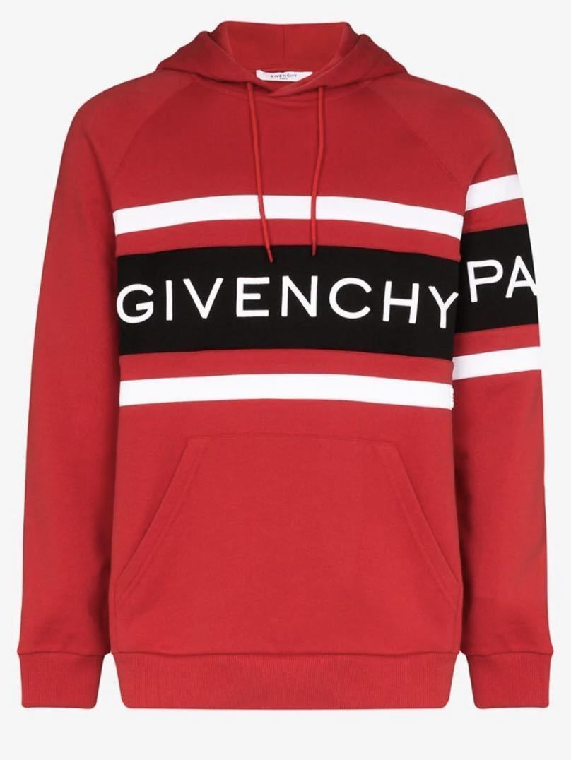 春早割 GIVENCHY ジバンシー ロゴパーカー S オーバーサイズ赤 レッド