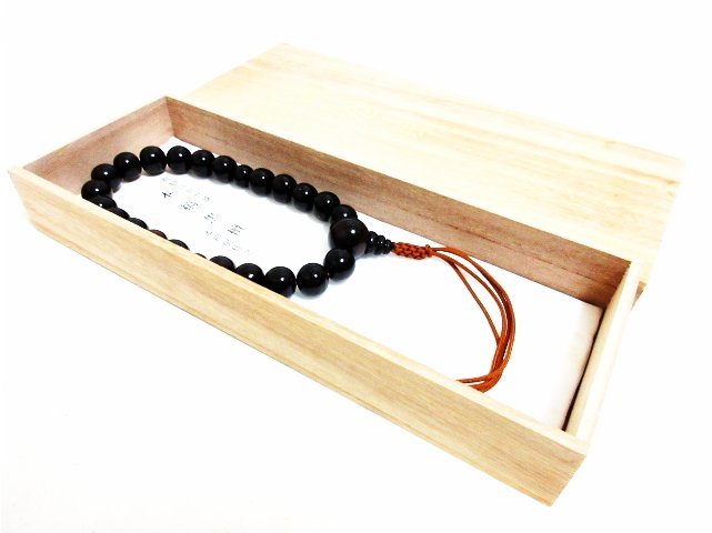 Xア475 御念珠 / 数珠 /高級/本縞黒檀/本絹房仕立/全長30cm 房 Xア475 御念珠 / 数珠 /高級/本縞黒檀/本絹房仕立/全長30cm 房