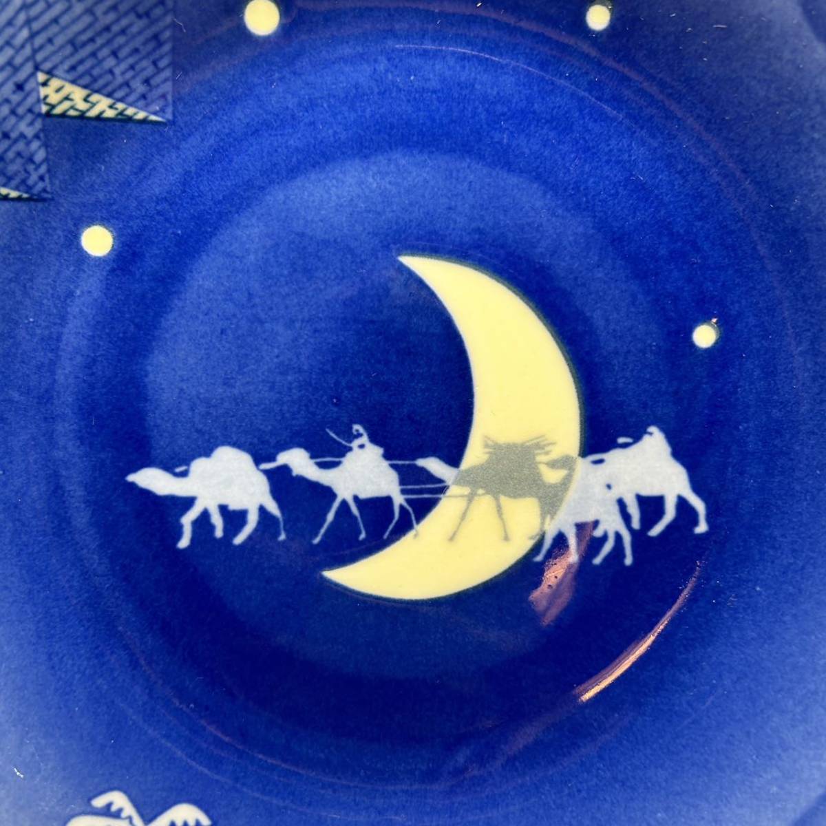 洋皿 金縁 月の砂漠 ラクダ ピラミッド 星飾り縁 デザート皿 フルーツ皿 ケーキ皿 多用途5皿 Z6_画像7