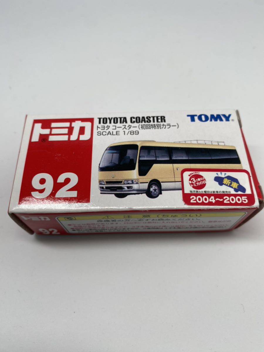 トミカ赤箱92 トヨタコースター（初回特別カラー）新品の画像1