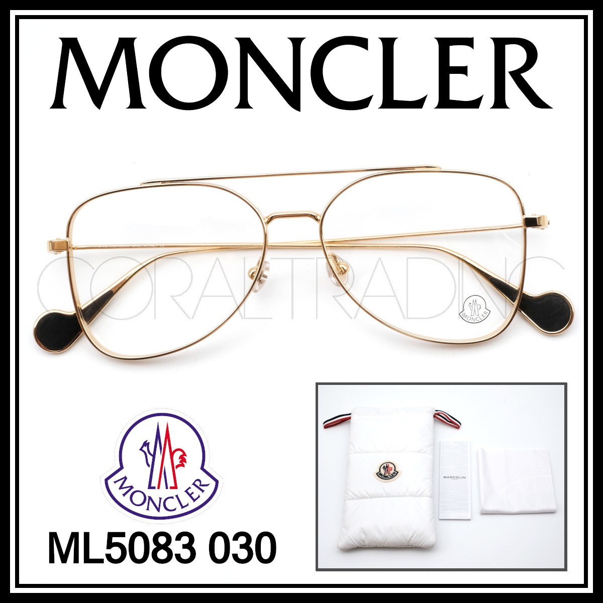 23466 新品本物 MONCLER ML5083 030 ゴールド モンクレール メタル