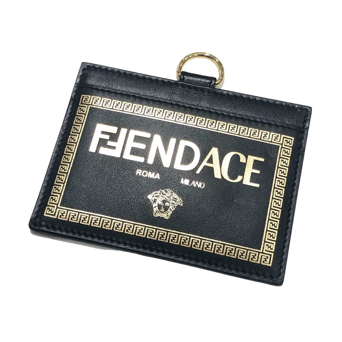 [ used ] VERSACE Versace ticket holder * pass case fender che card-case 23037492 NT