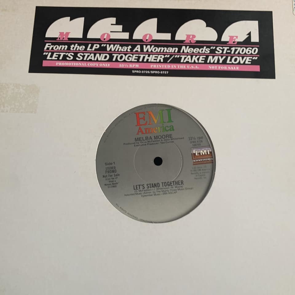 ◆ Melba Moore - Let's Stand Together / Take My Love ◆12inch US盤 Promo DISCOヒット!!_画像2