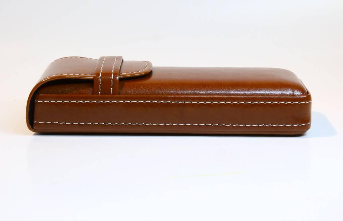  prompt decision * new goods imitation leather semi hard glasses case * tea Brown 