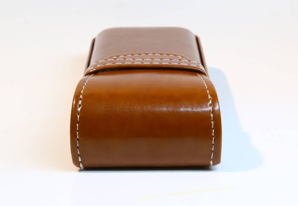  prompt decision * new goods imitation leather semi hard glasses case * tea Brown 