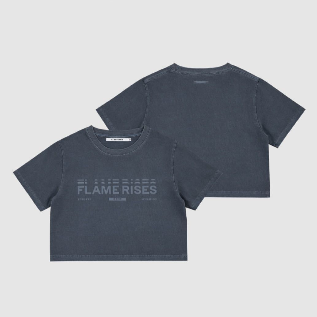 【中古】ルセラフィム クロップド Tシャツ FLAME RISES JAPAN 公式 ツアー グッズ LE SSERAFIM