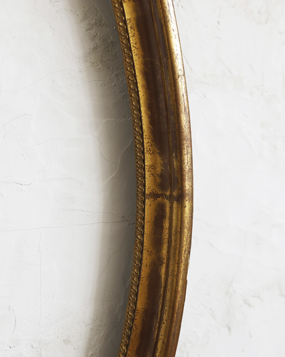 jf02106 仏国*フランスアンティーク*家具 ゴールドペイント ビッグオーバルフレーム 大きなサイズの木製フレーム 額装 木枠 ミラー 鏡 楕円_画像3