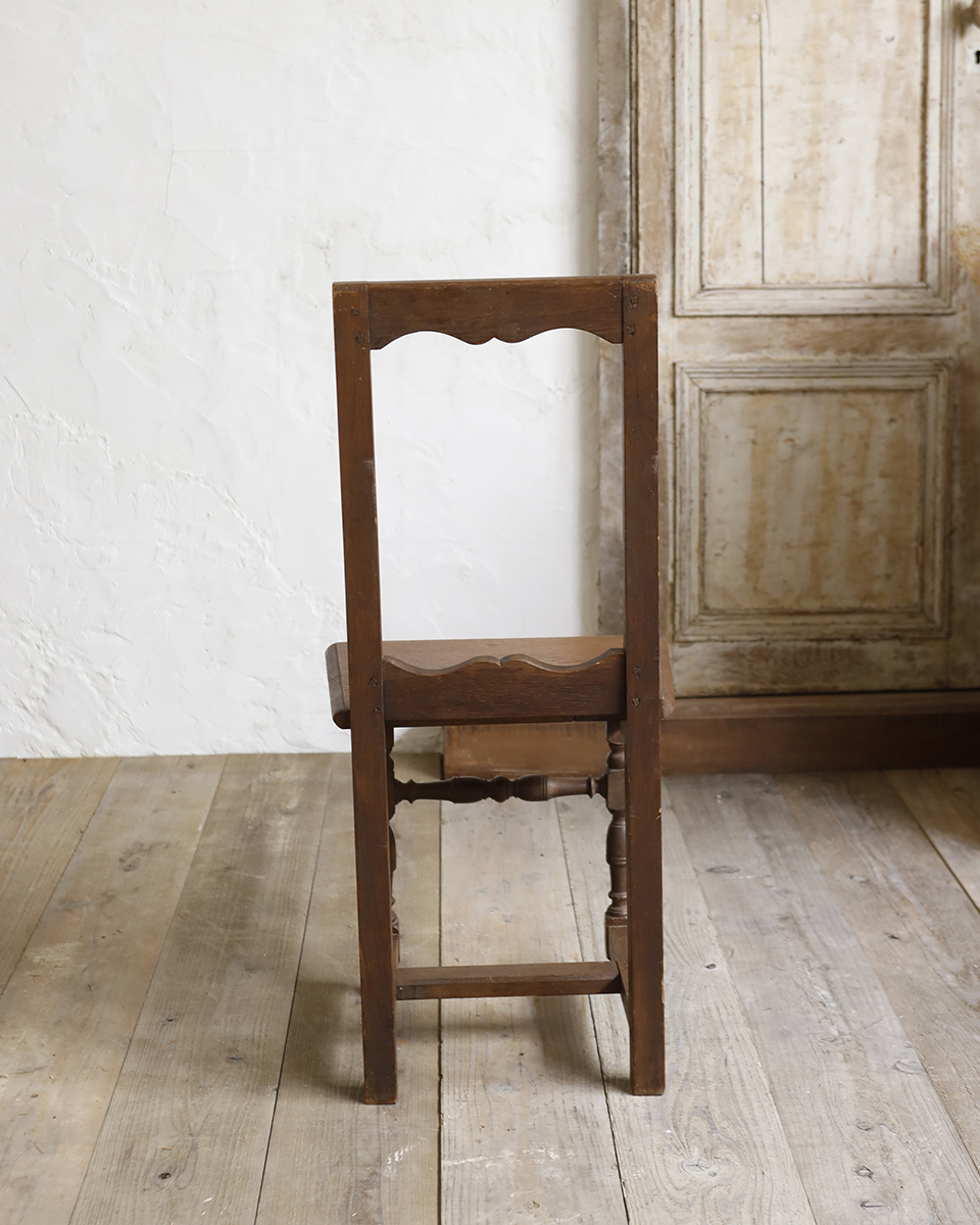an0043b 仏国*フランスアンティーク*家具 ロレーヌチェア ウッドチェア ダイニングチェア ブロカント 木製 椅子 スツール デスクチェア