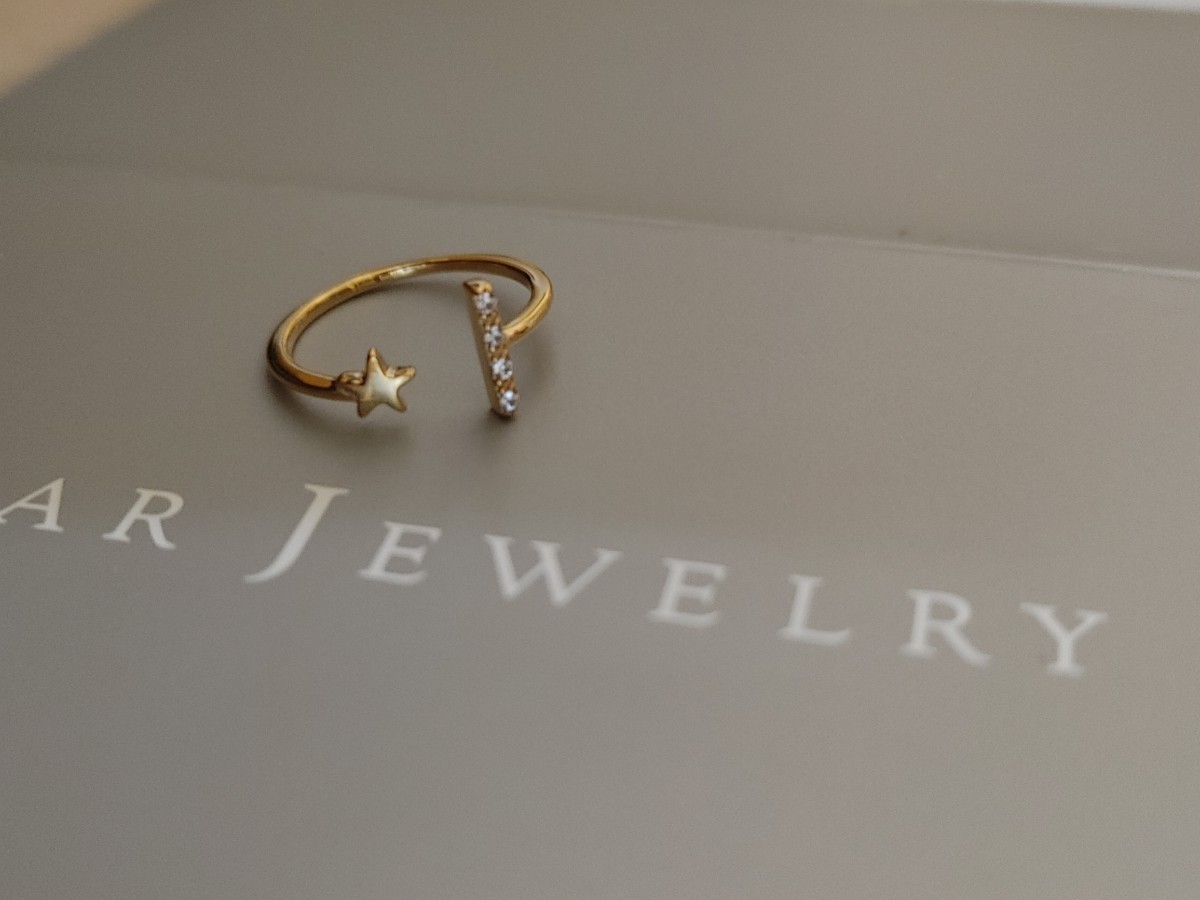 STAR JEWELRY  звезда  ...  розовое кольцо 　... кольцо   ...　  линия  кольцо  　...　 кольцо    бриллиантовый  K10 1 номер  　YG  жёлтый  золотой 
