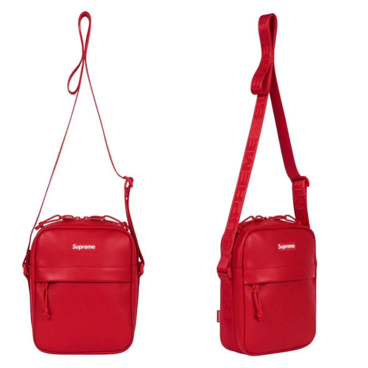 Supreme Leather Shoulder Bag Red 23FW Week10 シュプリーム レザー 