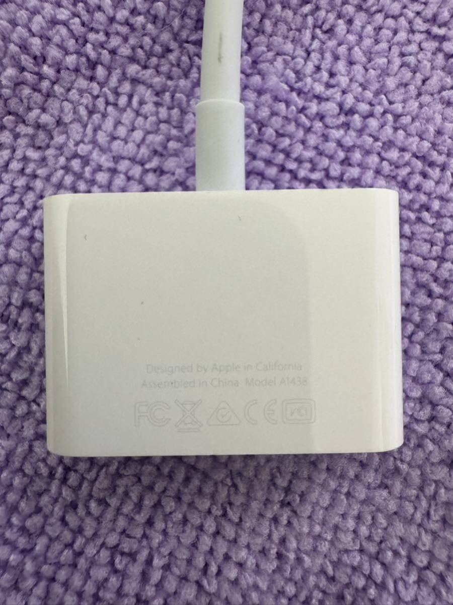 Apple 純正 Lightning DIGITAL AV HDMI アダプタ A1438 中古_画像2