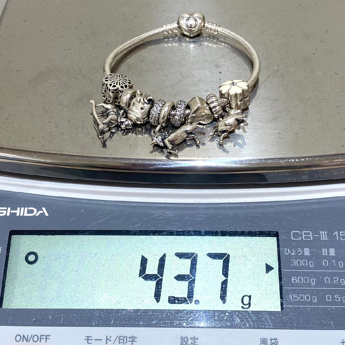 中古品 PANDORA パンドラ S925 ALE チャーム付き ブレスレット 総重量 約43.7ｇ 現像品お渡し シルバー925 バングル 可愛い 馬 ハートS2311_画像10