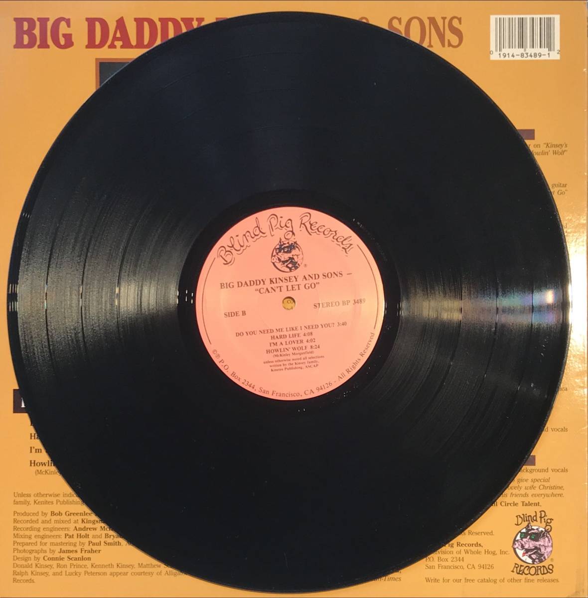 Big Daddy Kinsey And Sons Can't Let Go US OIRGの画像2