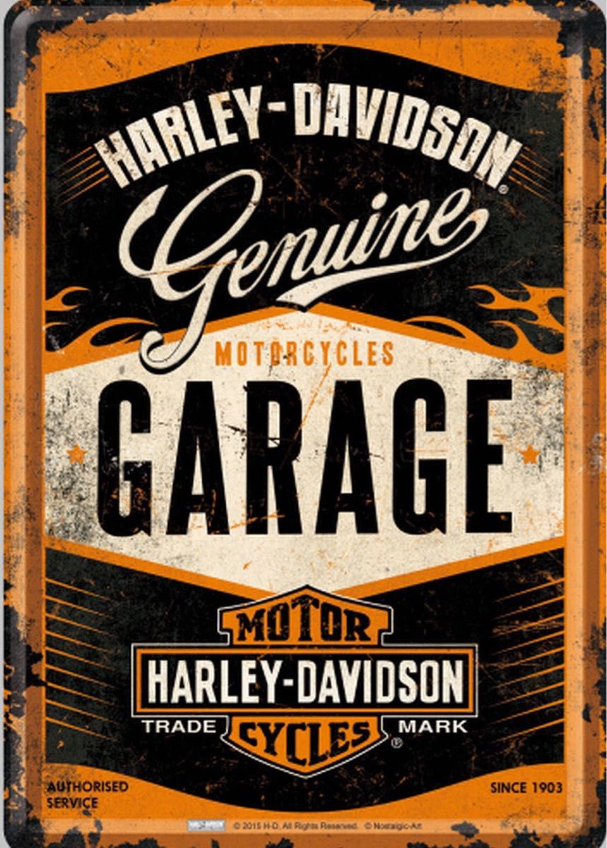 ブリキ看板 HARLEY-DAVIDSON アメリカンガレージ ハーレーダビッドソン アンティーク雑貨 GARAGE
