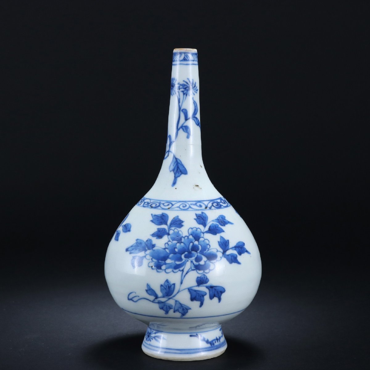 中国古美術染付花瓶、壺-