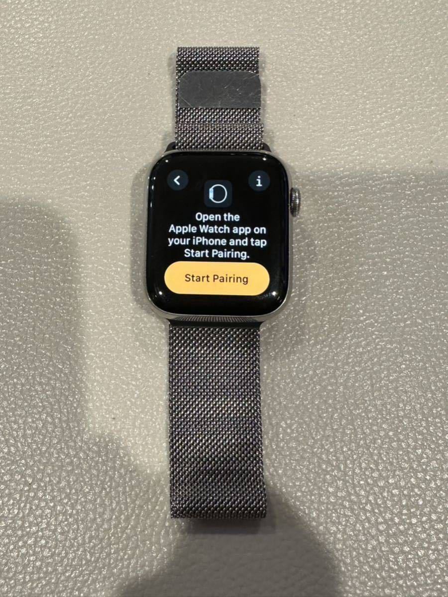 超安い】 44mm Series5 Watch Apple ミラネーゼループのバンド付き