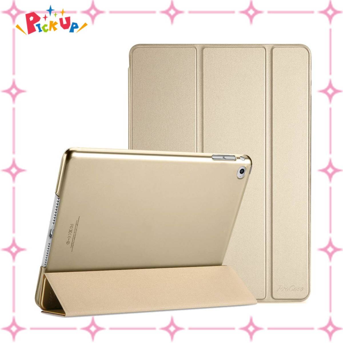 【新着商品】ProCase iPad mini 4 ケース スマート 超スリム スタンド フォリオ保護ケース 半透明フロスト バッの画像1