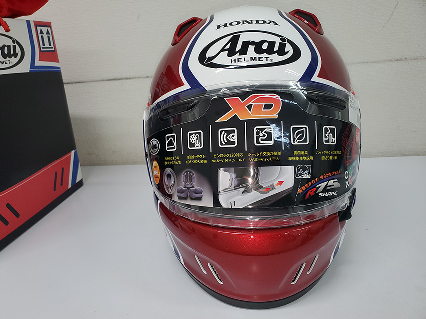 未使用　アライ　ＡＲＡＩ　ＸＤ　ＣＢ１１００Ｒ　35周年記念モデル　59,60サイズ　品番：０ＳＨＧＫ－ＲＭＺ３－ＨＬ　トリコ　限定_画像3