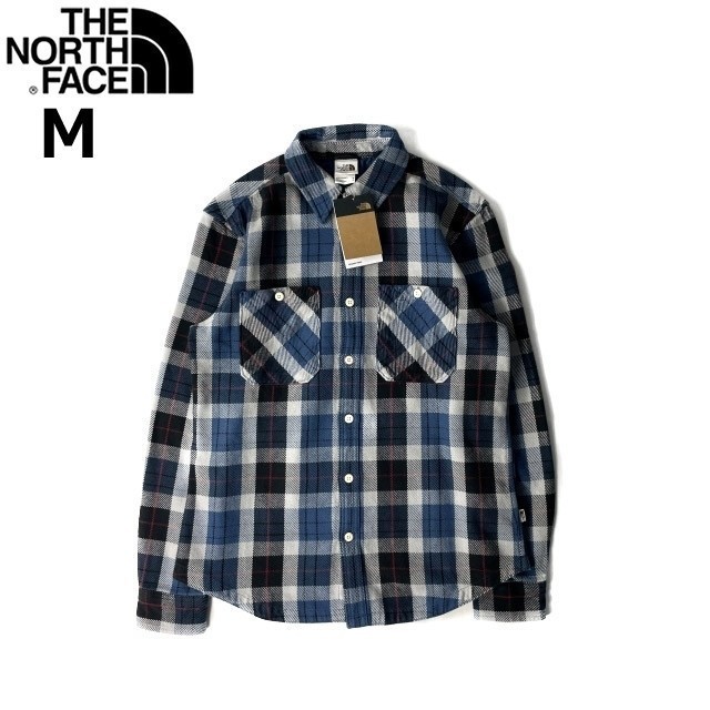 1円～!売切!【正規新品】THE NORTH FACE VALLEY TWILL FLANNEL ワークシャツ US限定 厚手 胸ポケット 茶タグ(M)黒 チェック柄 180914-50_画像3