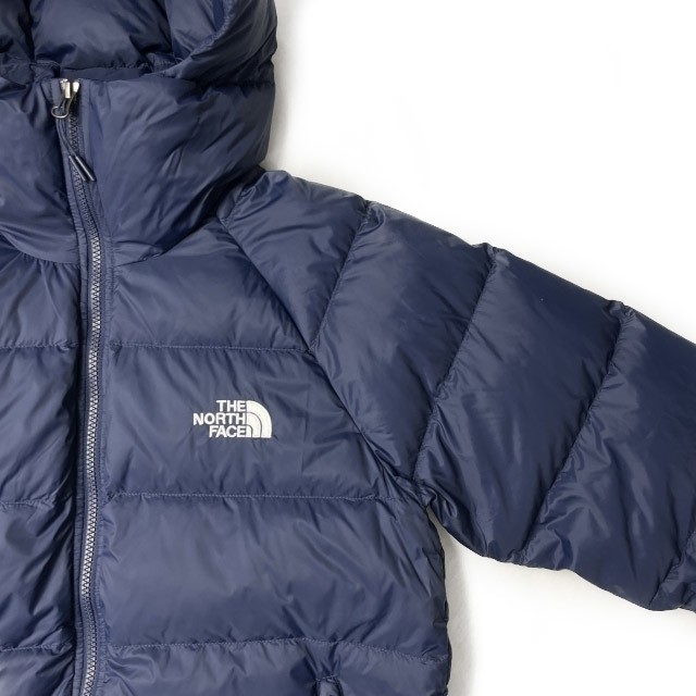 1円～!売切!【正規新品】THE NORTH FACE HYDRENALITE DOWN HOODIE ダウンジャケット US限定 軽量 600フィル ロゴ刺繍 防寒(XL)紺190122-125_画像4