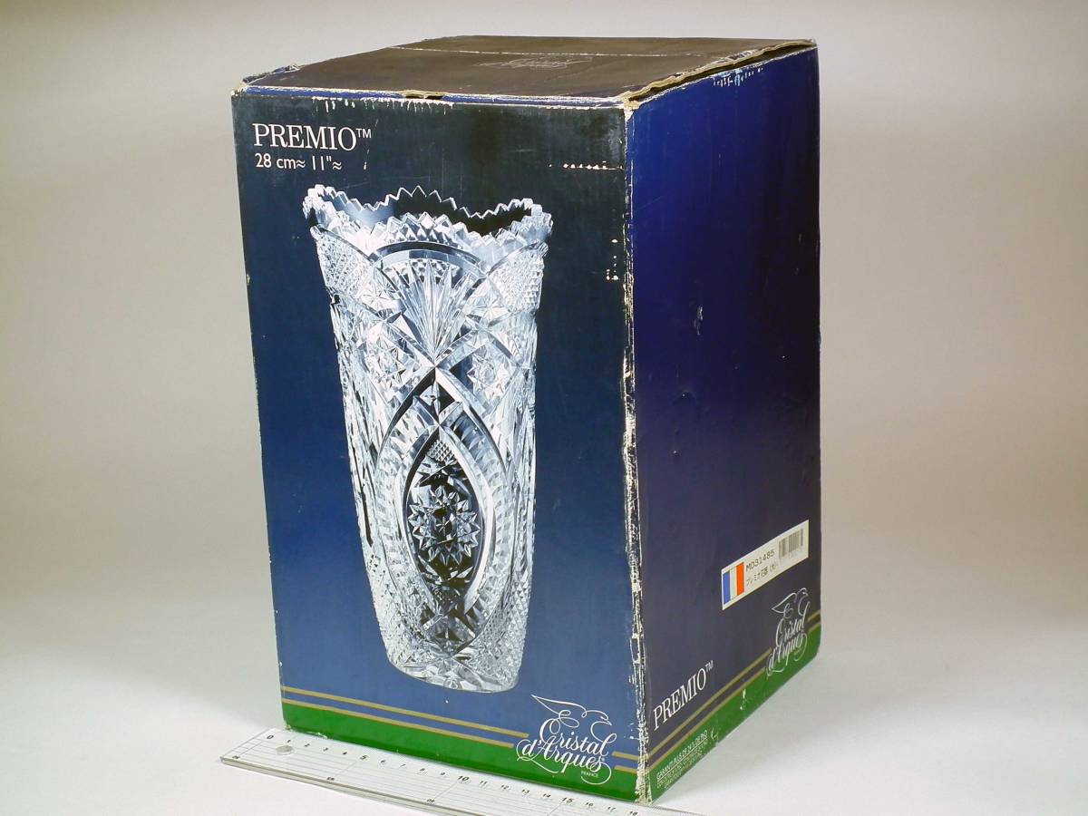 【新品未使用】 プレミオ 花器 大 MD31485 PREMIO Cristal d’Arques 花瓶 [匿名配送]（宅急便EAZY80サイズ）_画像1