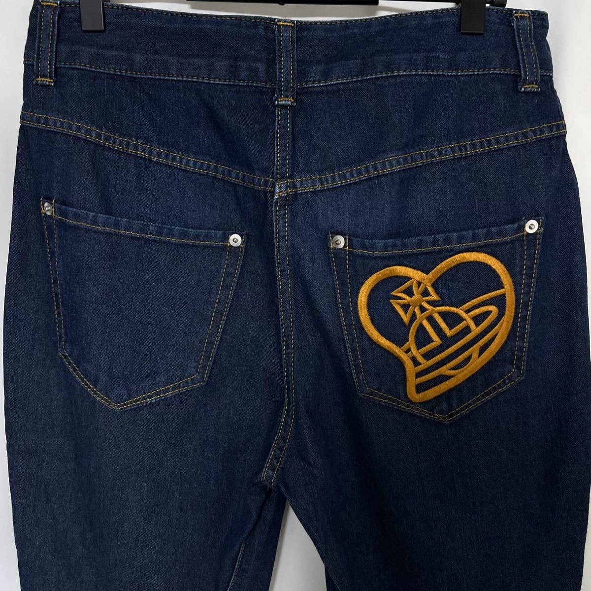 Vivienne Westwood Red Label Vivienne Westwood ORBo-b вышивка цельный разрезание Denim брюки сделано в Японии женский 2 M