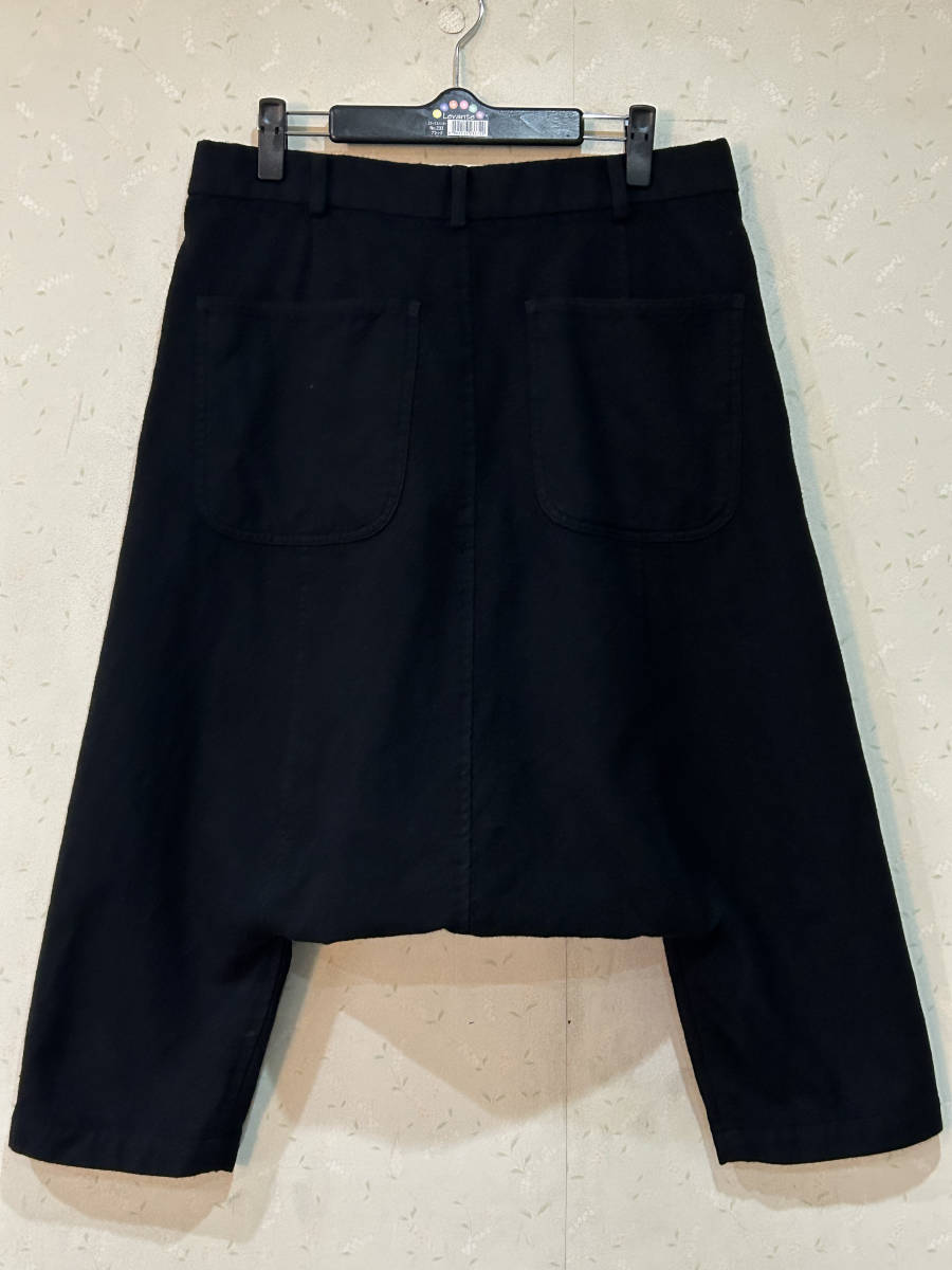 ※BLACK COMME des GARCONS ブラック コムデギャルソン 1R-P022 ウール サルエルパンツ ブラック 日本製 L 　　　　　　　　　 BJBC.AJ_画像2