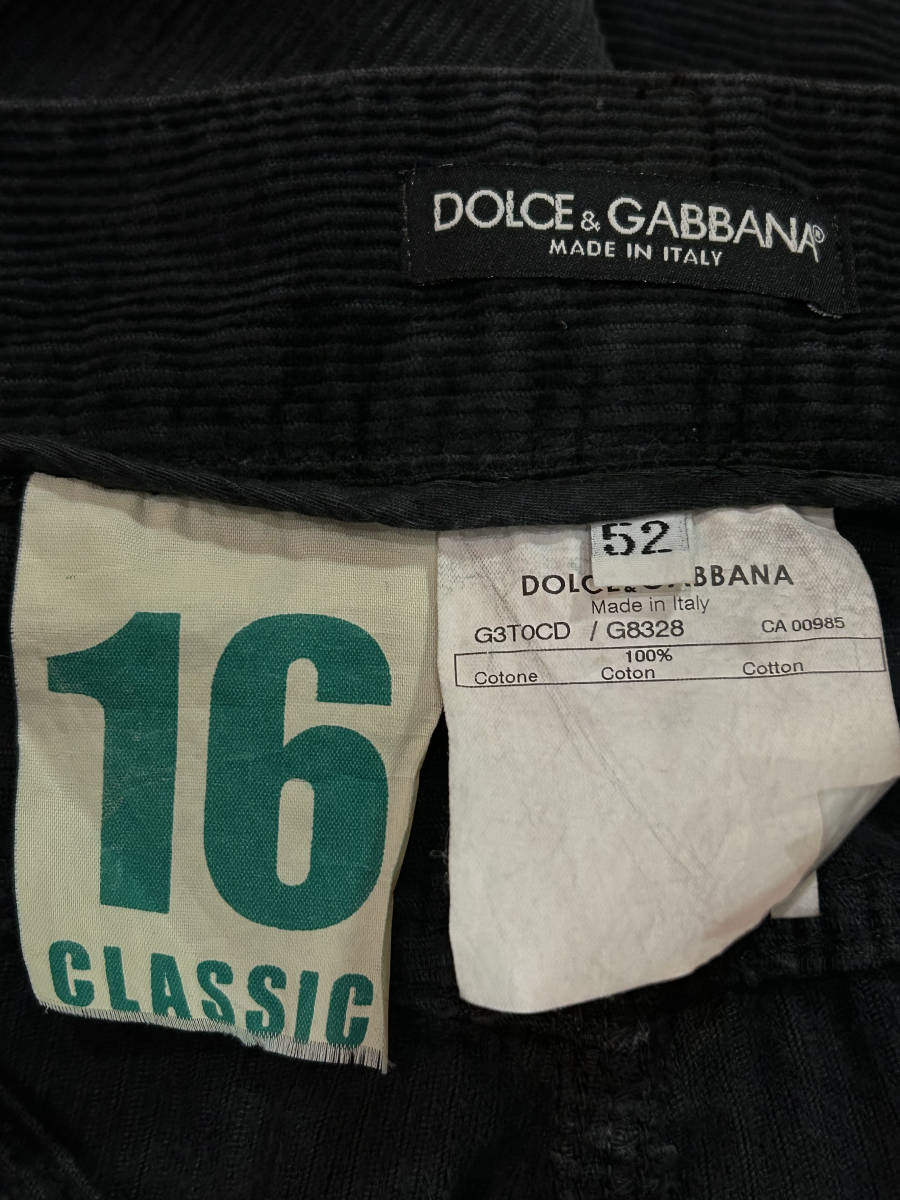 *DOLCE&GABBANA Dolce & Gabbana 16CLASSIC Logo вышивка & metal Logo plate вельвет Италия производства не кромка прямой большой размер 52 BJBC.AJ