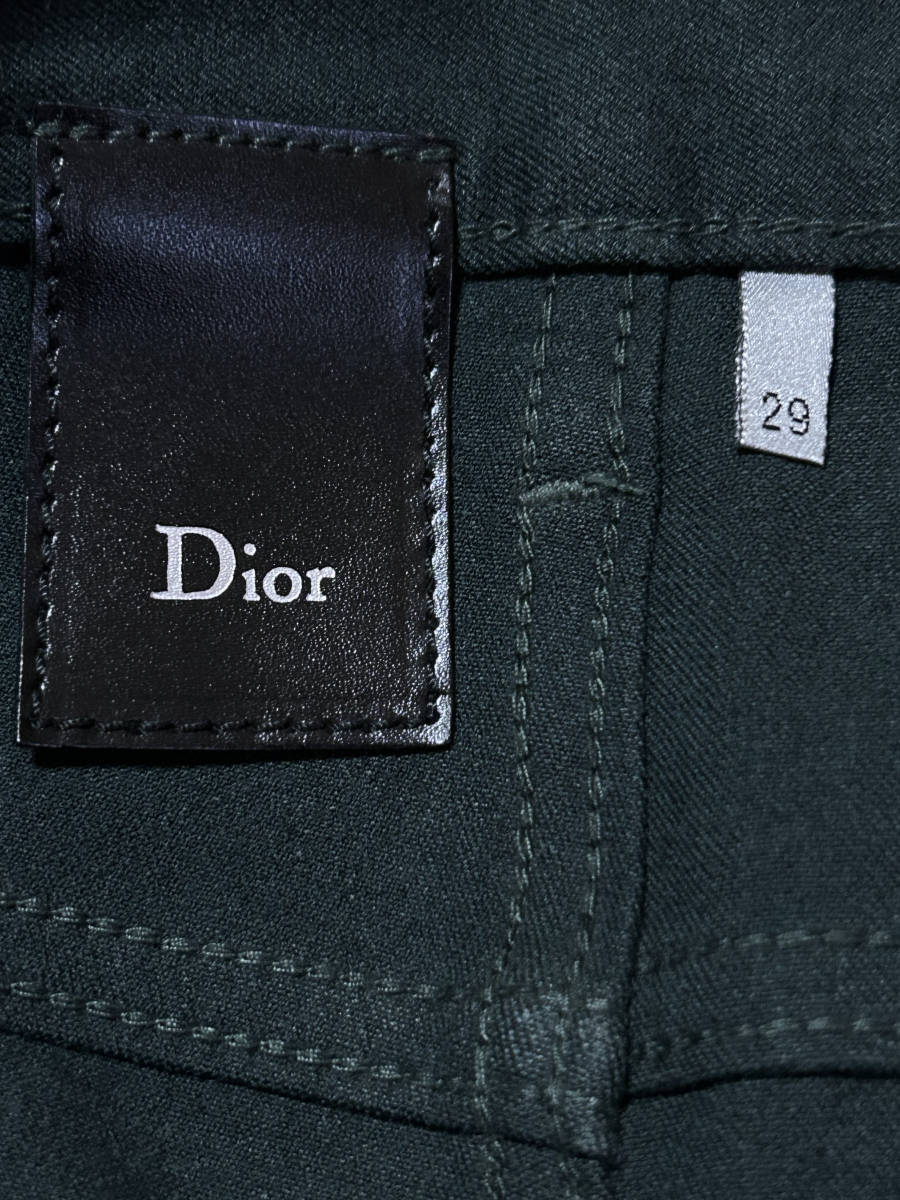 Dior homme ディオールオム 8H3111730917 レーヨン混ストレッチパンツ ダークグリーン 日本製 29 　　 BJBC.AJ_画像8