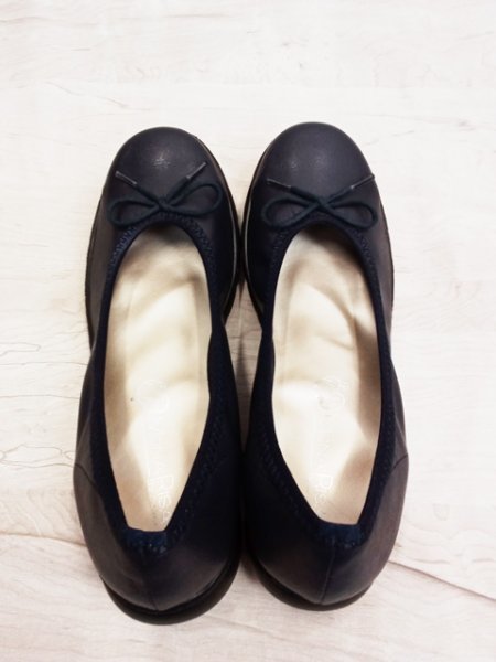 sh0933 * бесплатная доставка новый товар MONA RISAmona Lisa женский балетки 24.0cm темно-синий раунд tu легкий мягкий сделано в Японии обувь 