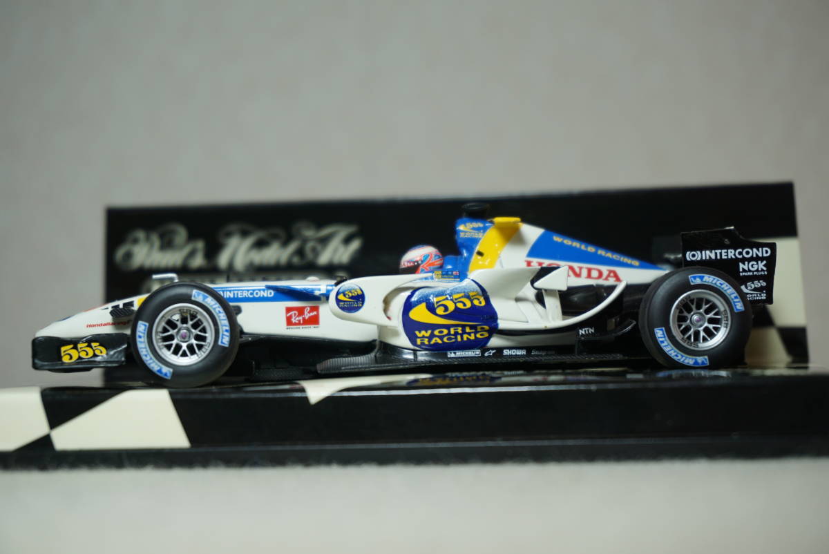 1/43 555 中国GP 再現仕様 バトン MINICHAMPS HONDA RA106 #12 BUTTON 2006 ホンダ RA 106 China shanghai 上海 タバコデカール加工の画像3