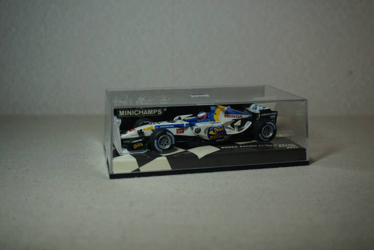 1/43 555 中国GP 再現仕様 バトン MINICHAMPS HONDA RA106 #12 BUTTON 2006 ホンダ RA 106 China shanghai 上海 タバコデカール加工の画像10