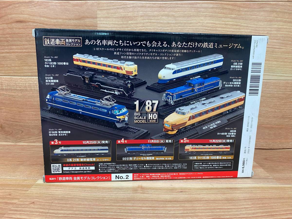 未使用　デアゴスティーニ　１/８７　鉄道車両　金属モデルコレクション　NO.２　D５１形　蒸気機関車　D５１　２００_画像2